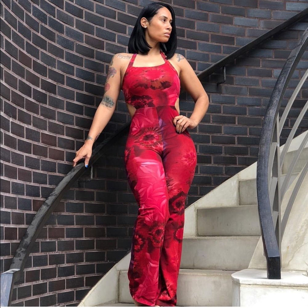 Red jumpsuit